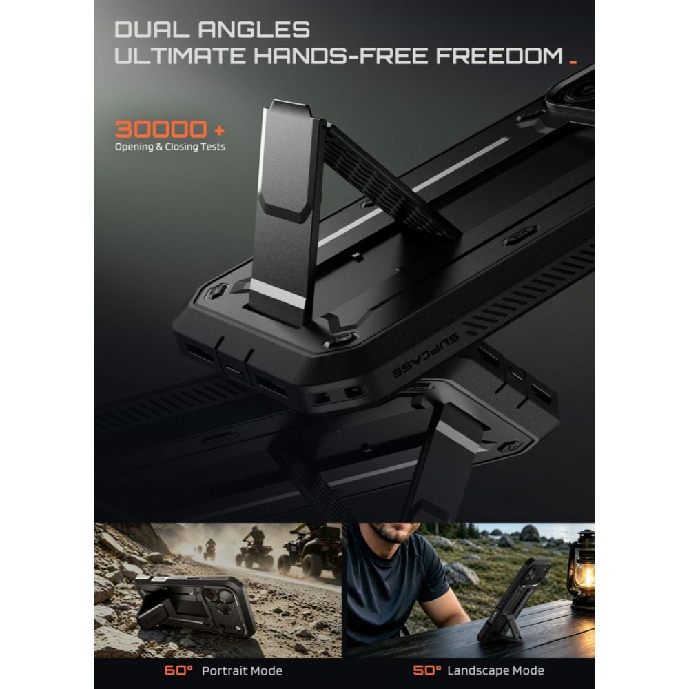 Supcase Unicorn Beetle Pro-etui til iPhone 18 Pro / 17 Pro – Sort