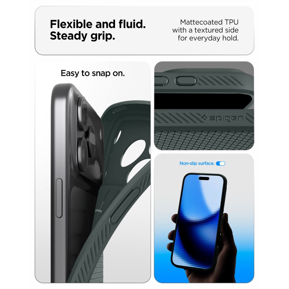 Spigen Athlex Air-etui til iPhone 18 Pro / 17 Pro – Grøn