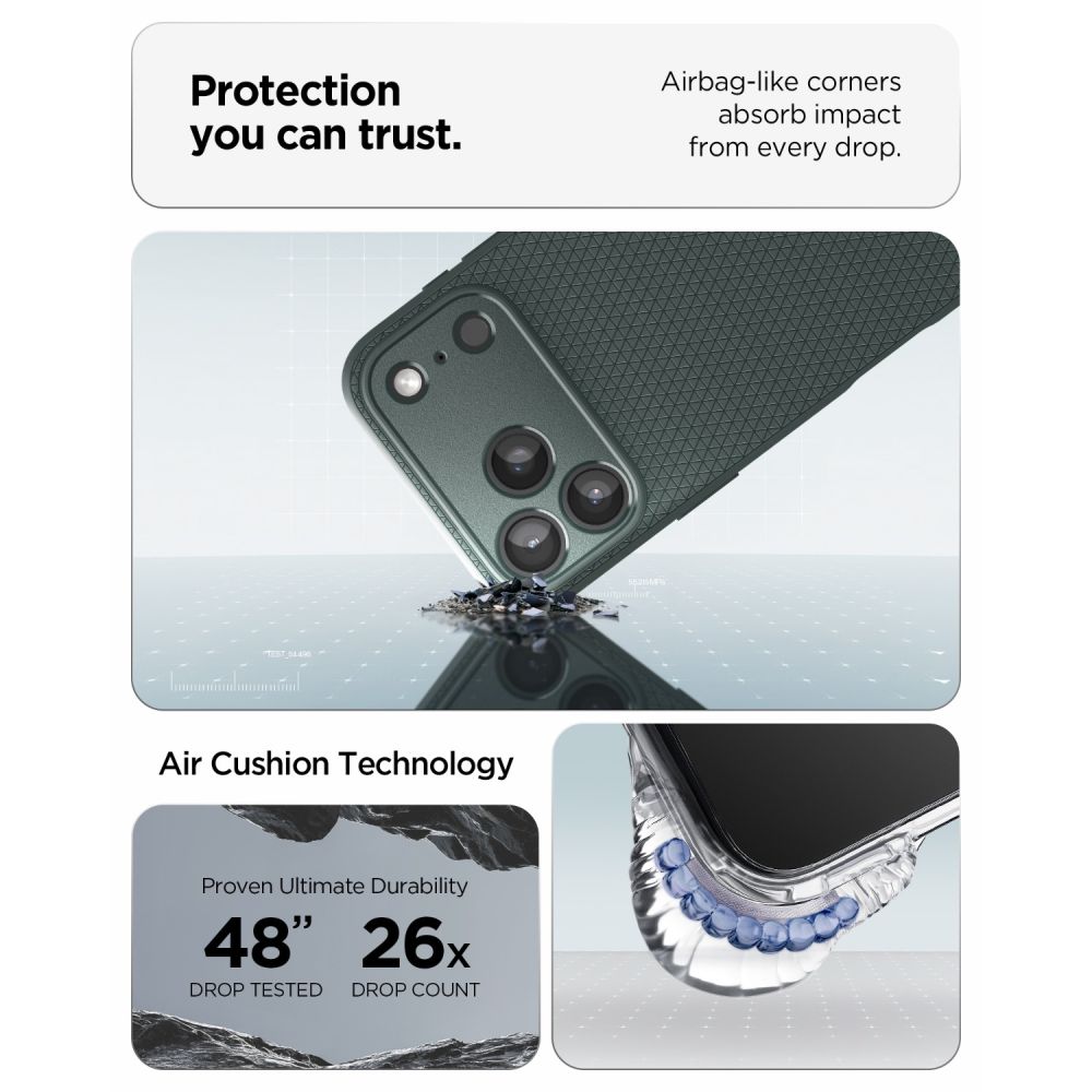 Spigen Athlex Air-etui til iPhone 18 Pro / 17 Pro – Grøn