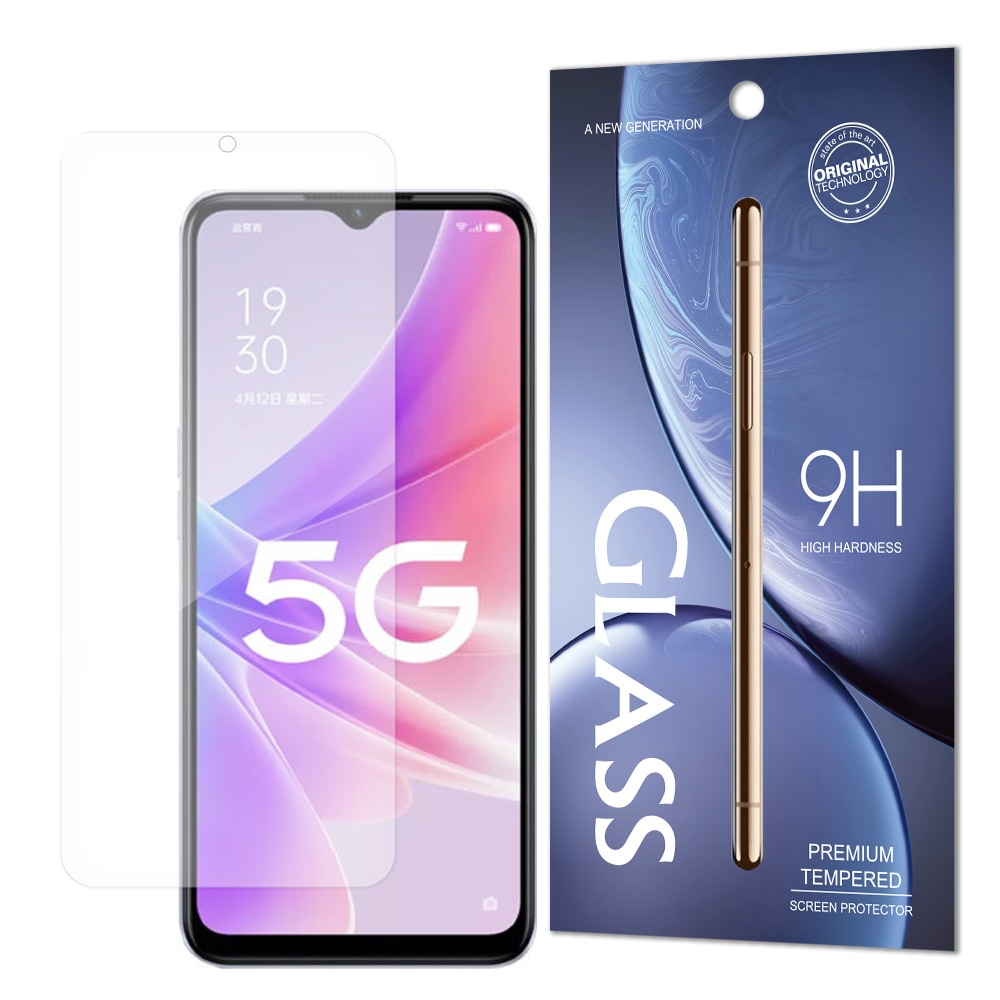 Härdat glas 9H till Oppo A57 5G / A77 5G / A57 / Realme Narzo50 (förpackning – kuvert)