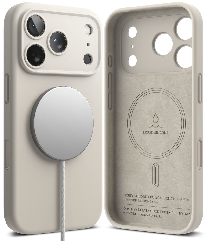 Ringke silikone-MagSafe-etui til iPhone 18 Pro Max – beige