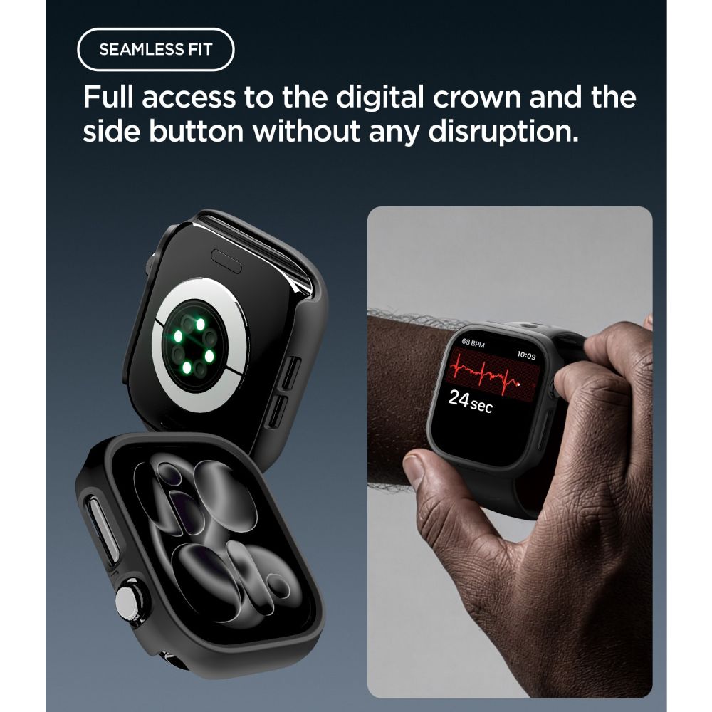 Spigen Thin Fit-etui til Apple Watch 46 mm – sort