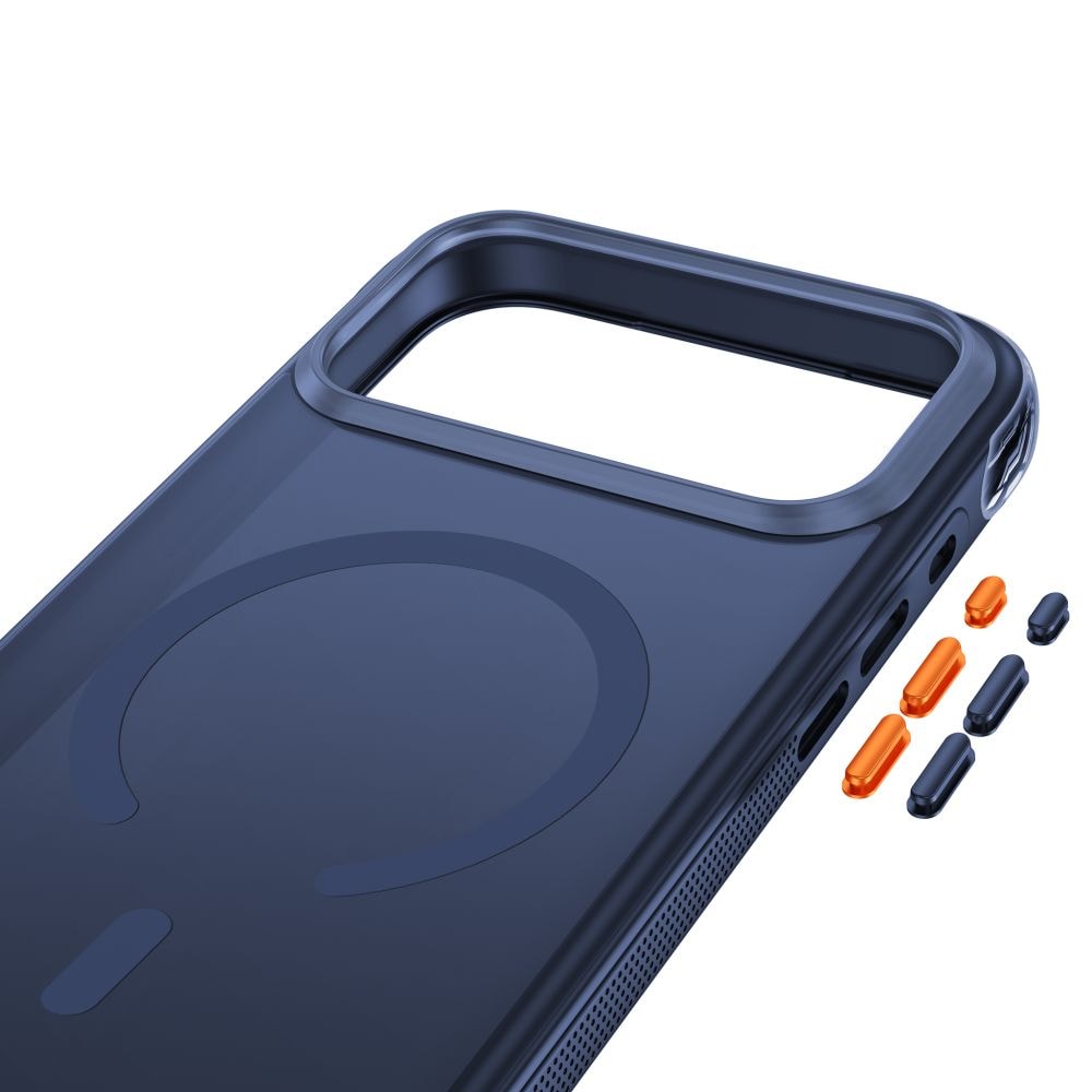 Tech-Protect MagAir MagSafe CC-etui til iPhone 18 Pro Max / 17 Pro Max – mat mørkeblå
