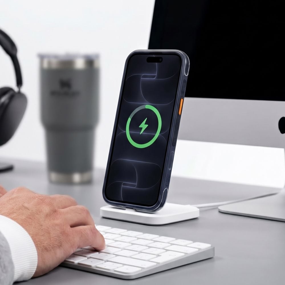 Tech-Protect MagAir MagSafe CC-etui til iPhone 18 Pro Max / 17 Pro Max – mat mørkeblå