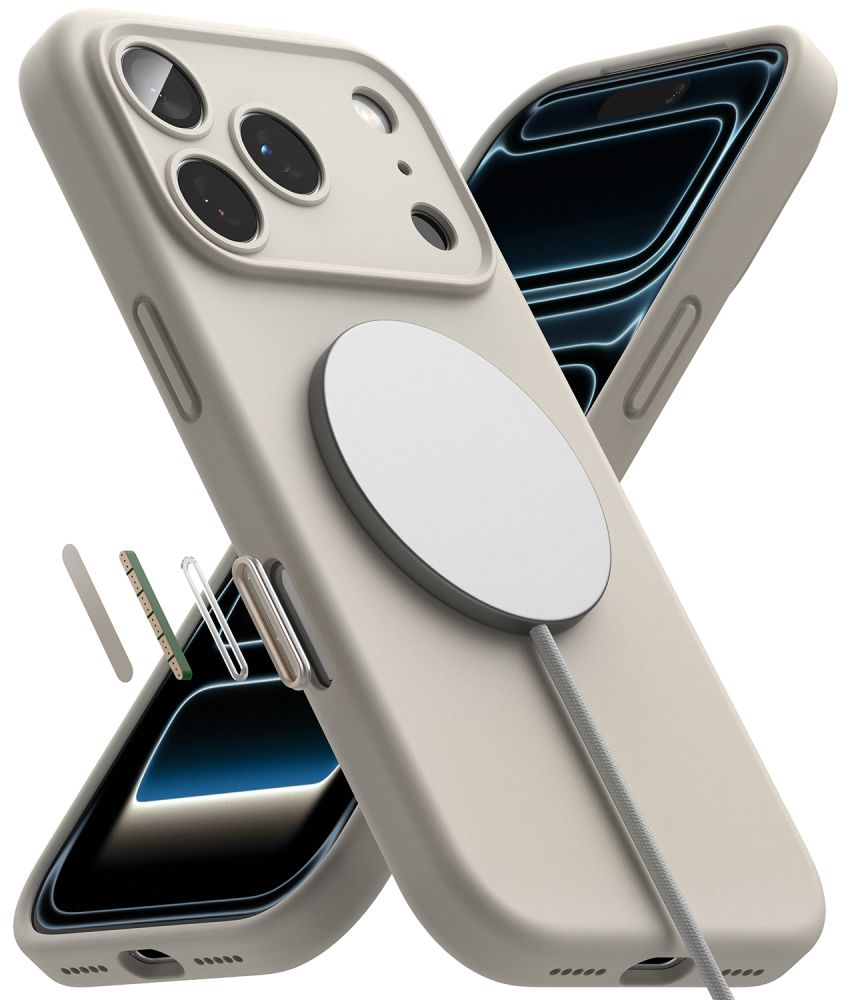 Ringke MagSafe-etui i silikone til iPhone 18 Pro – beige