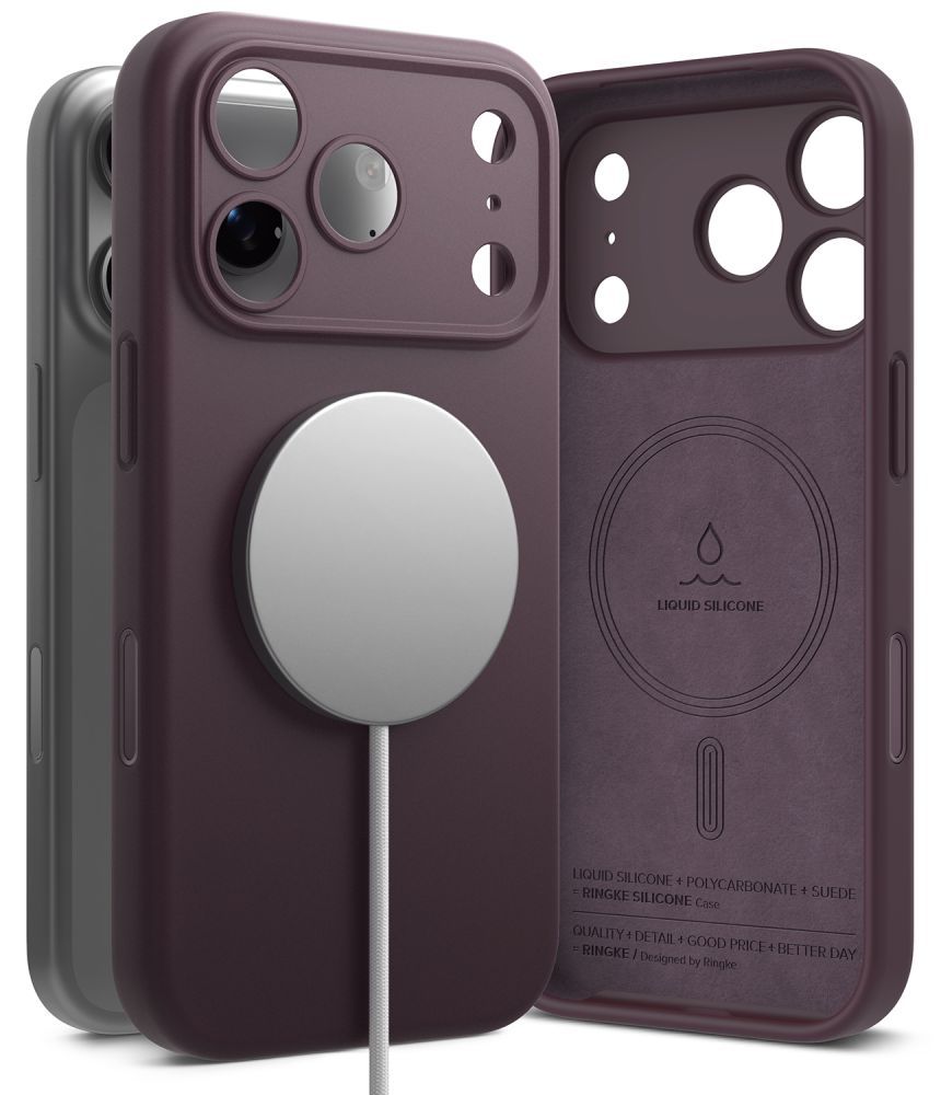 Ringke MagSafe-fodral i silikon för iPhone 18 Pro Max – mörk Cherry