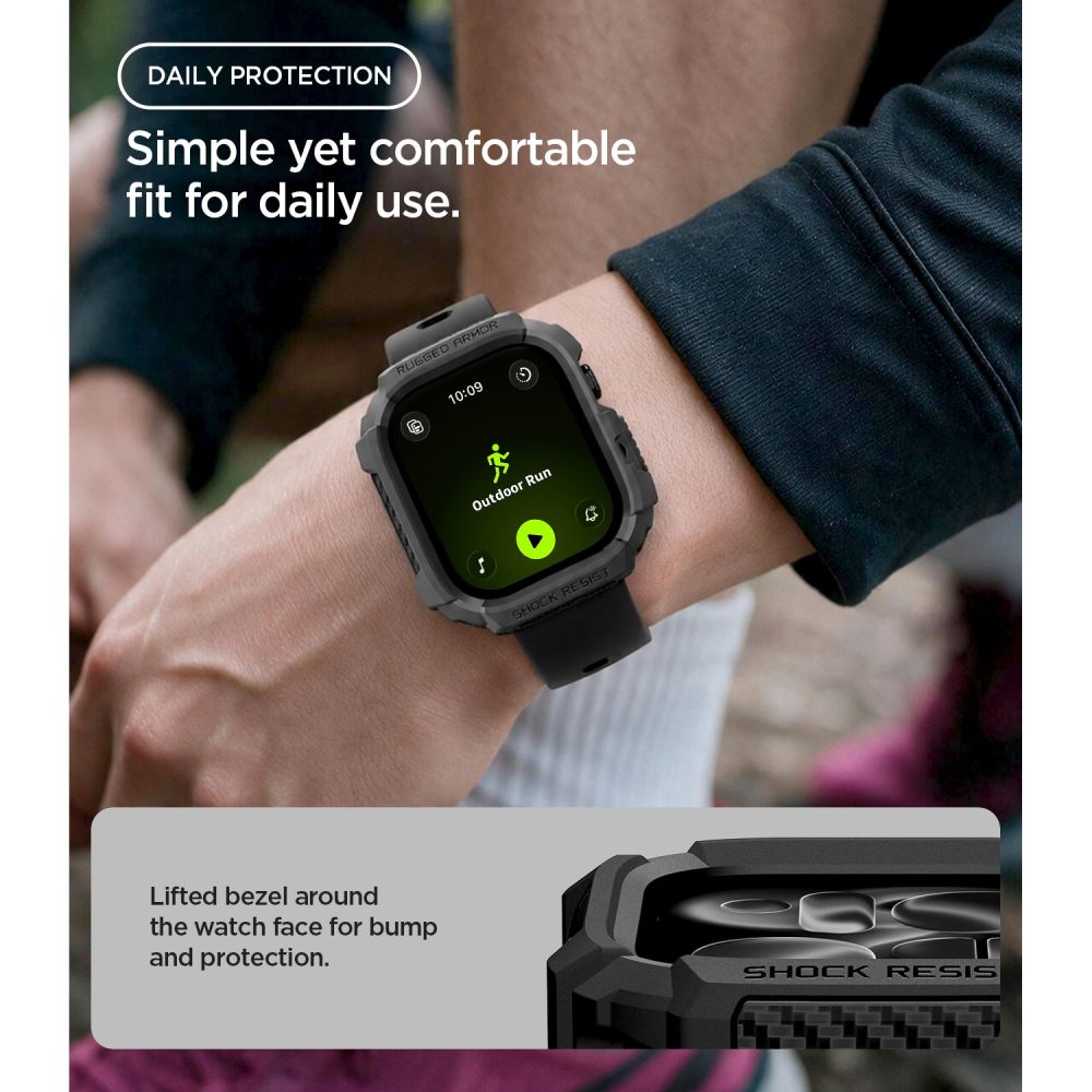 Spigen Rugged Armor-etui til Apple Watch 42 mm – mat sort
