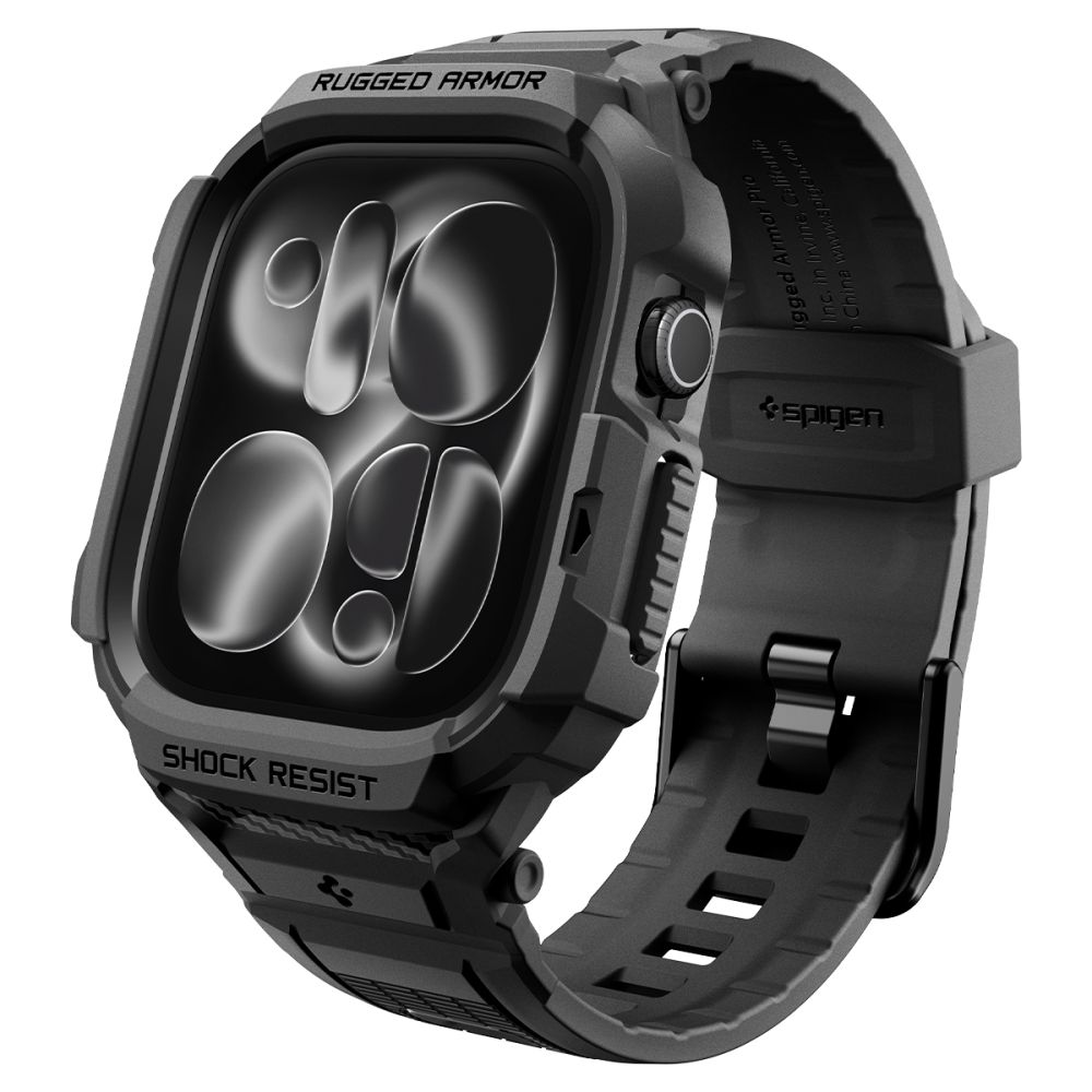 Spigen Rugged Armor Pro-armband till Apple Watch 42 mm – matt svart