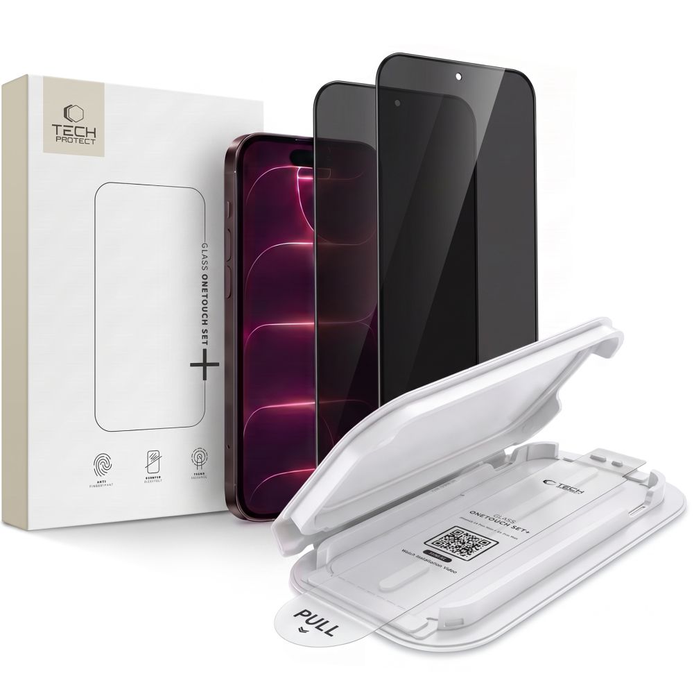 Tech-Protect OneTouch Set Spy+ 2-pack integritetsskyddande härdat glas för iPhone 18 Pro Max