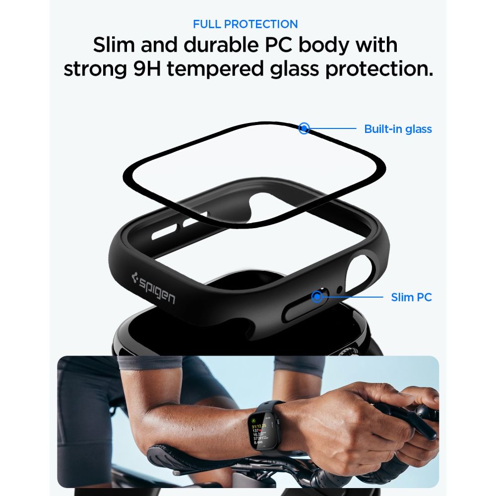 Spigen Thin Fit 360-etui Spigen Thin Fit 360-etui til Apple Watch 42 mm – Sort