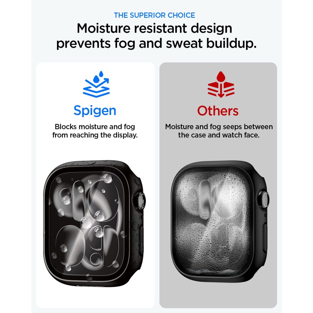 Spigen Thin Fit 360-etui Spigen Thin Fit 360-etui til Apple Watch 42 mm – Sort