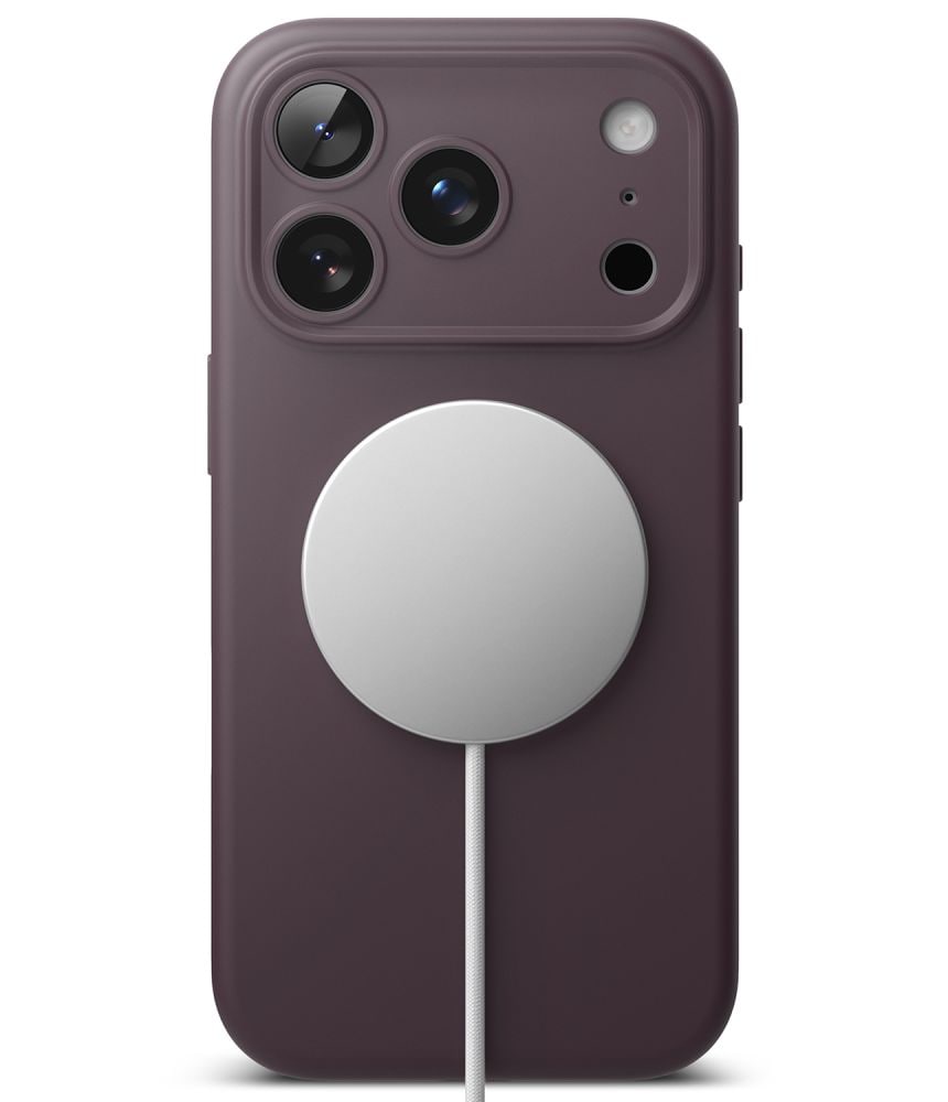 Ringke MagSafe-etui i silikone til iPhone 18 Pro – mørk Cherry