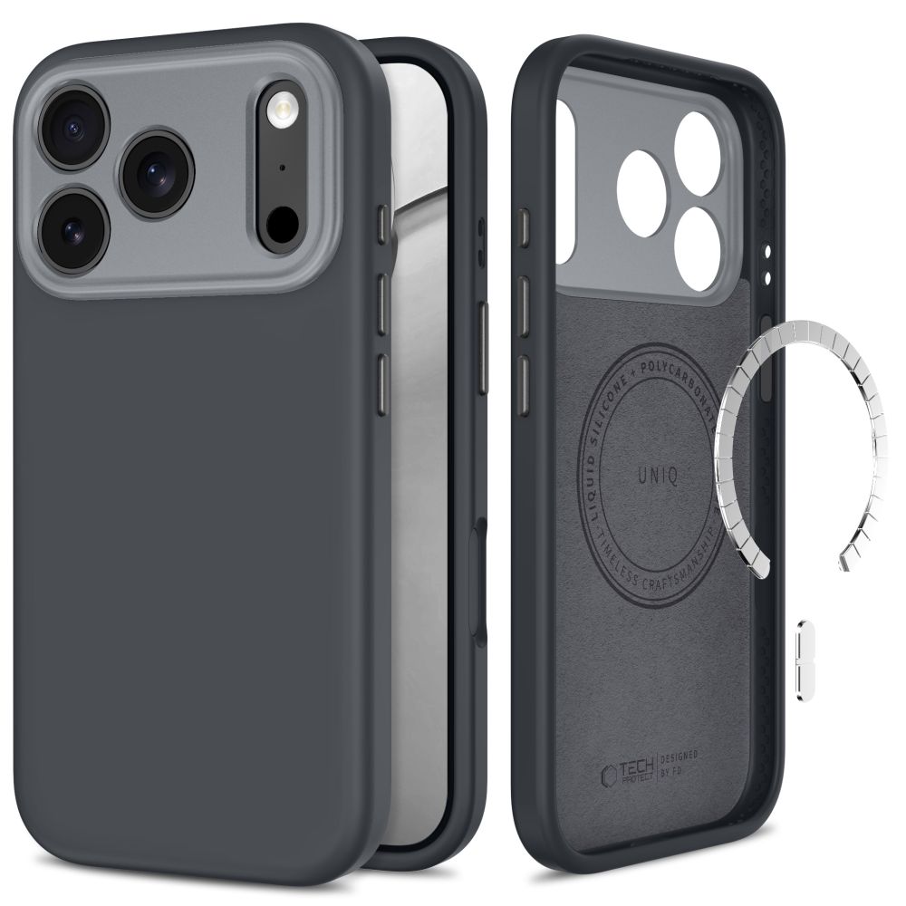 Tech-Protect Uniq MagSafe CC-fodral för iPhone 18 Pro / 17 Pro – grafit