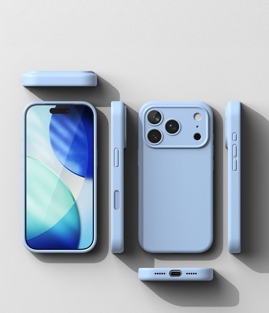Ringke MagSafe-etui i silikone til iPhone 18 Pro Max – lyseblåt