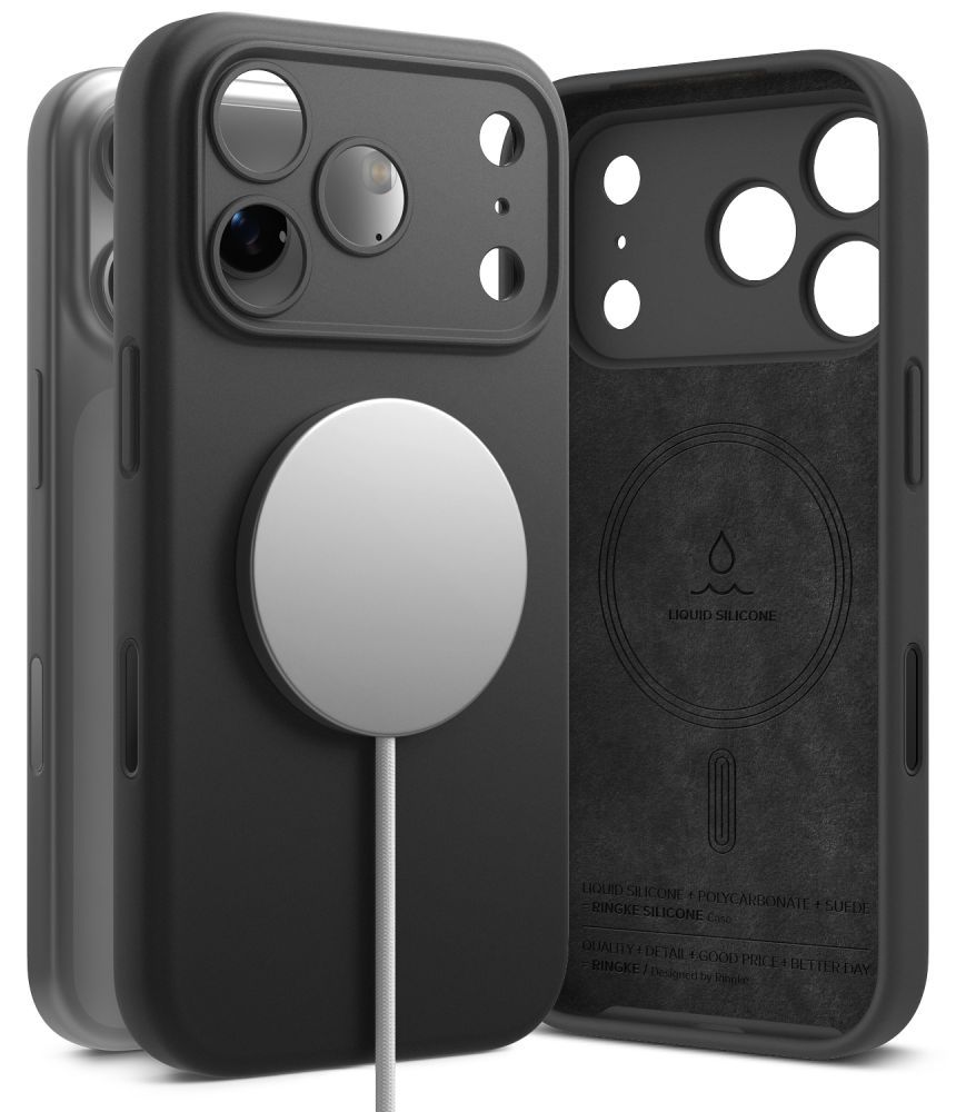 Ringke silikonfodral med MagSafe för iPhone 18 Pro Max – svart