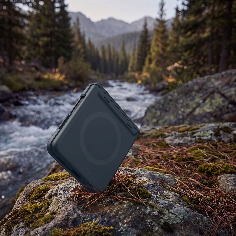 Tech-Protect Kevlar Aura MagSafe-etui til Samsung Galaxy Z Flip 8 – marineblå