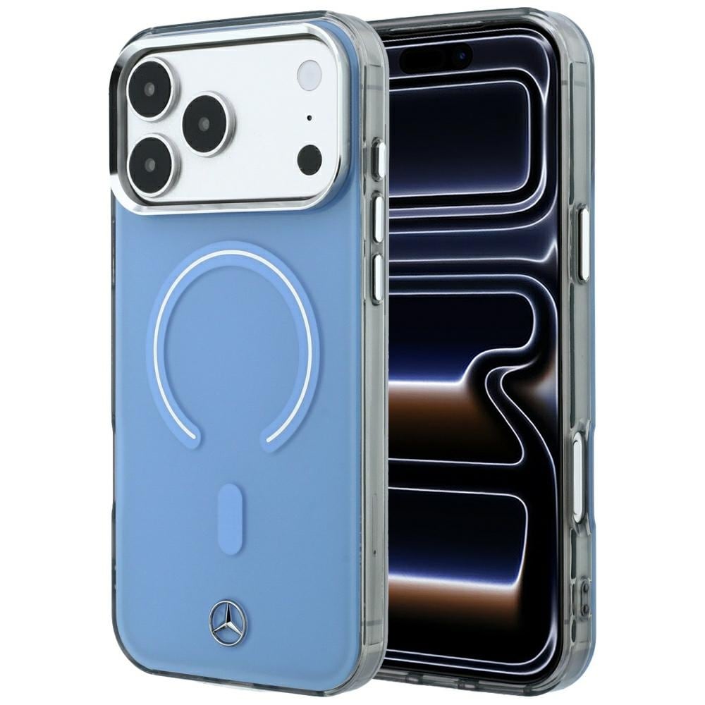 Mercedes MagSafe-etui med ikonisk logo i to lag til iPhone 18 Pro Max / 17 Pro Max – Blå