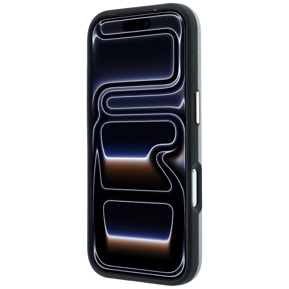 Karl Lagerfeld Saffiano Small Script Metal Logo MagSafe-etui til iPhone 18 Pro / 17 Pro – beige
