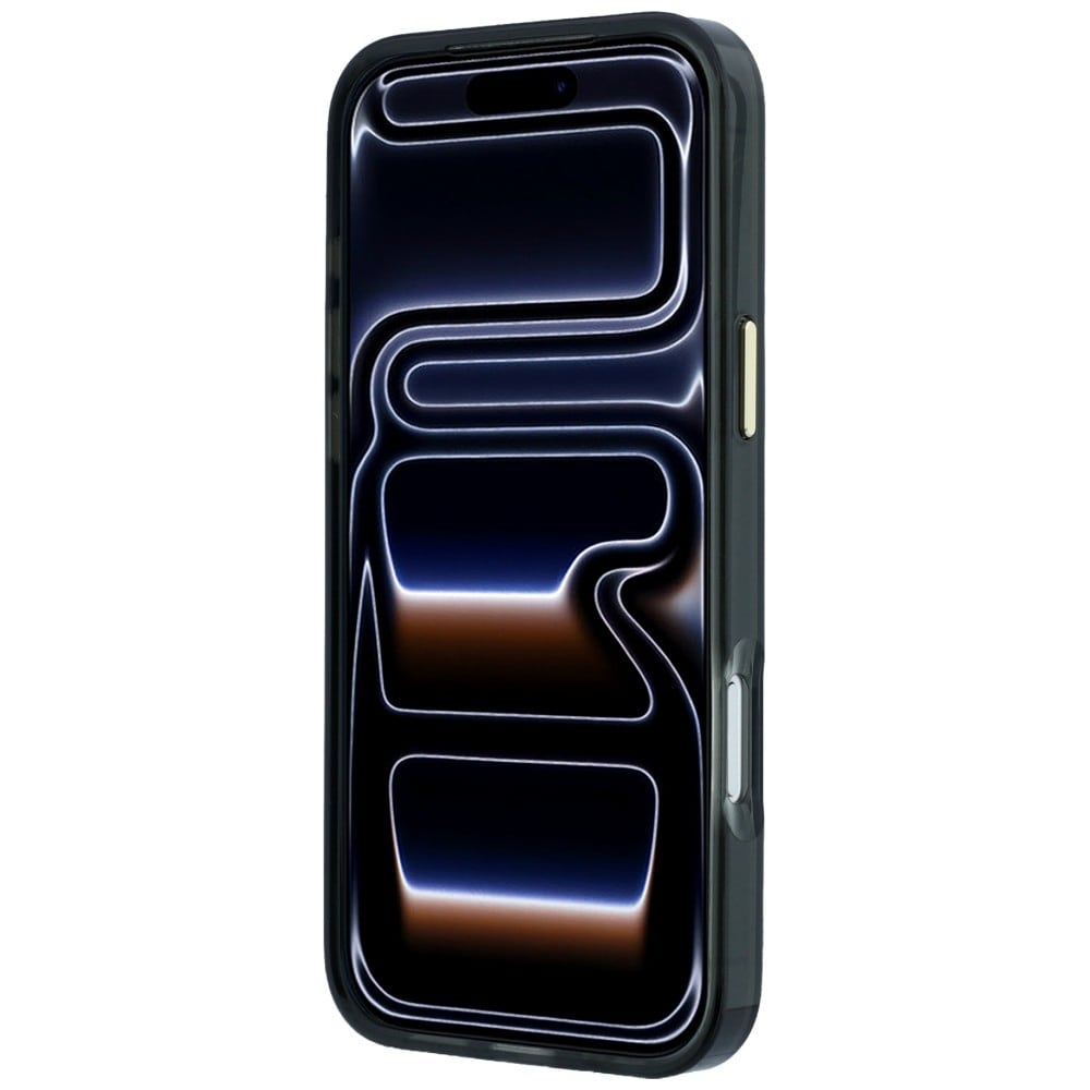 Karl Lagerfeld IML Big Signature-etui i resin og metal til iPhone 18 Pro / 17 Pro – Sort