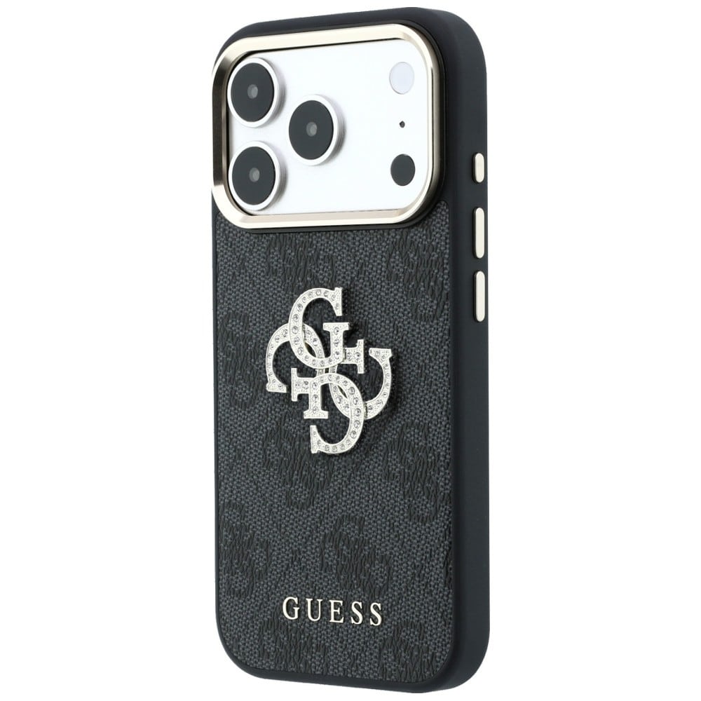 Guess 4G & Big Strass Logo-etui til iPhone 18 Pro / 17 Pro – Sort