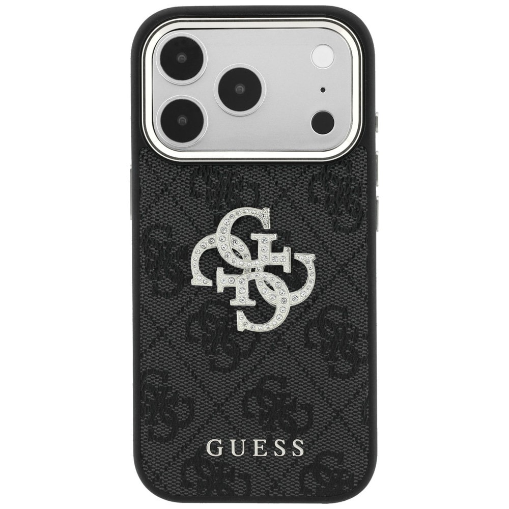 Guess 4G & Big Strass Logo-etui til iPhone 18 Pro / 17 Pro – Sort