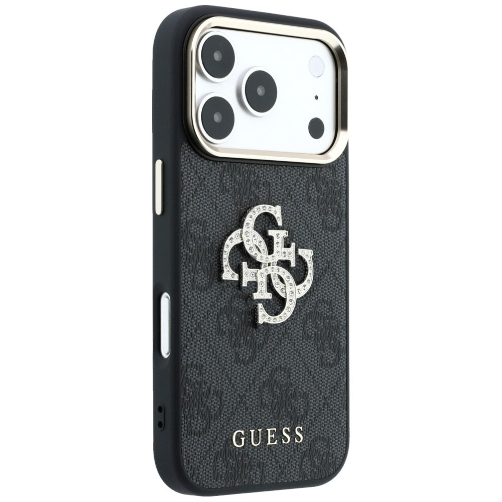 Guess 4G & Big Strass Logo-etui til iPhone 18 Pro / 17 Pro – Sort