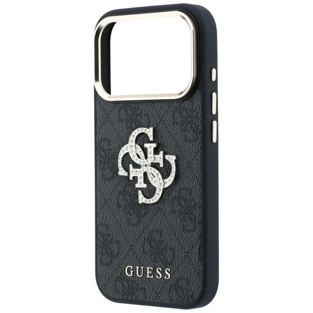Guess 4G & Big Strass Logo-etui til iPhone 18 Pro / 17 Pro – Sort