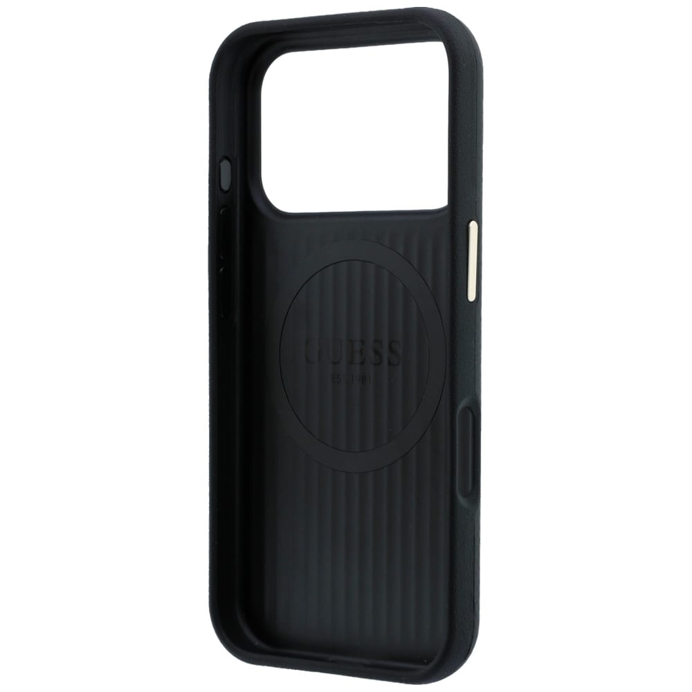 Guess Kevlar-etui med trekantet logo og MagSafe til iPhone 18 Pro Max / 17 Pro Max – Sort