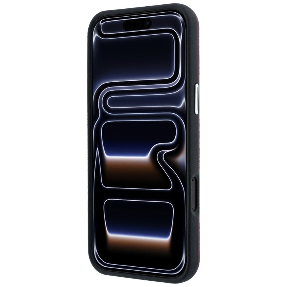 BMW Sign MagSafe-etui med præget, quiltet metal-logo til iPhone 18 Pro Max / 17 Pro Max – burgunder