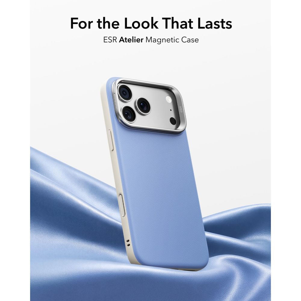 ESR Atelier Kickstand MagSafe-etui til iPhone 18 Pro / 17 Pro – Lysblå