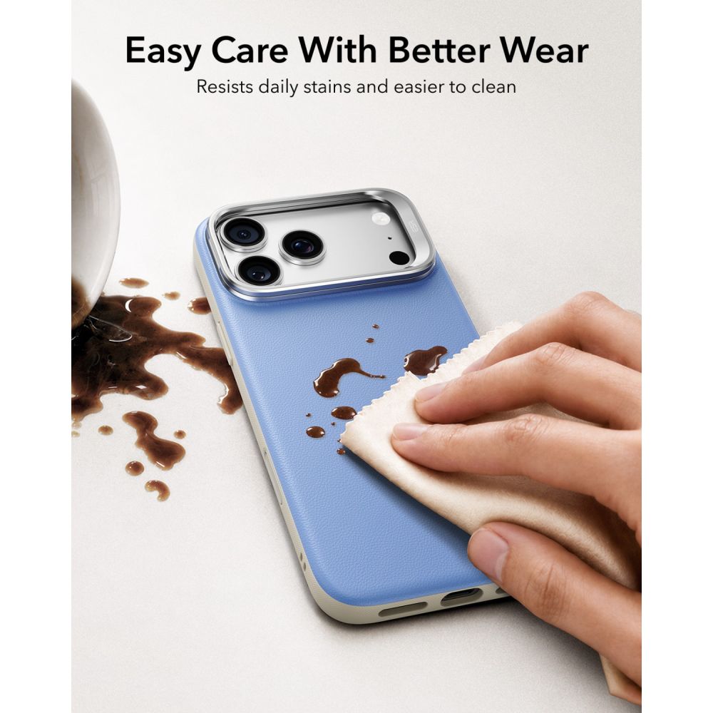 ESR Atelier Kickstand MagSafe-etui til iPhone 18 Pro / 17 Pro – Lysblå