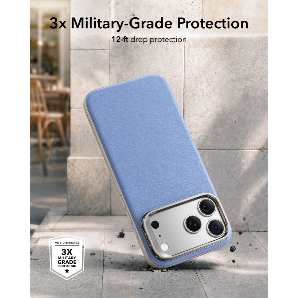 ESR Atelier Kickstand MagSafe-etui til iPhone 18 Pro / 17 Pro – Lysblå