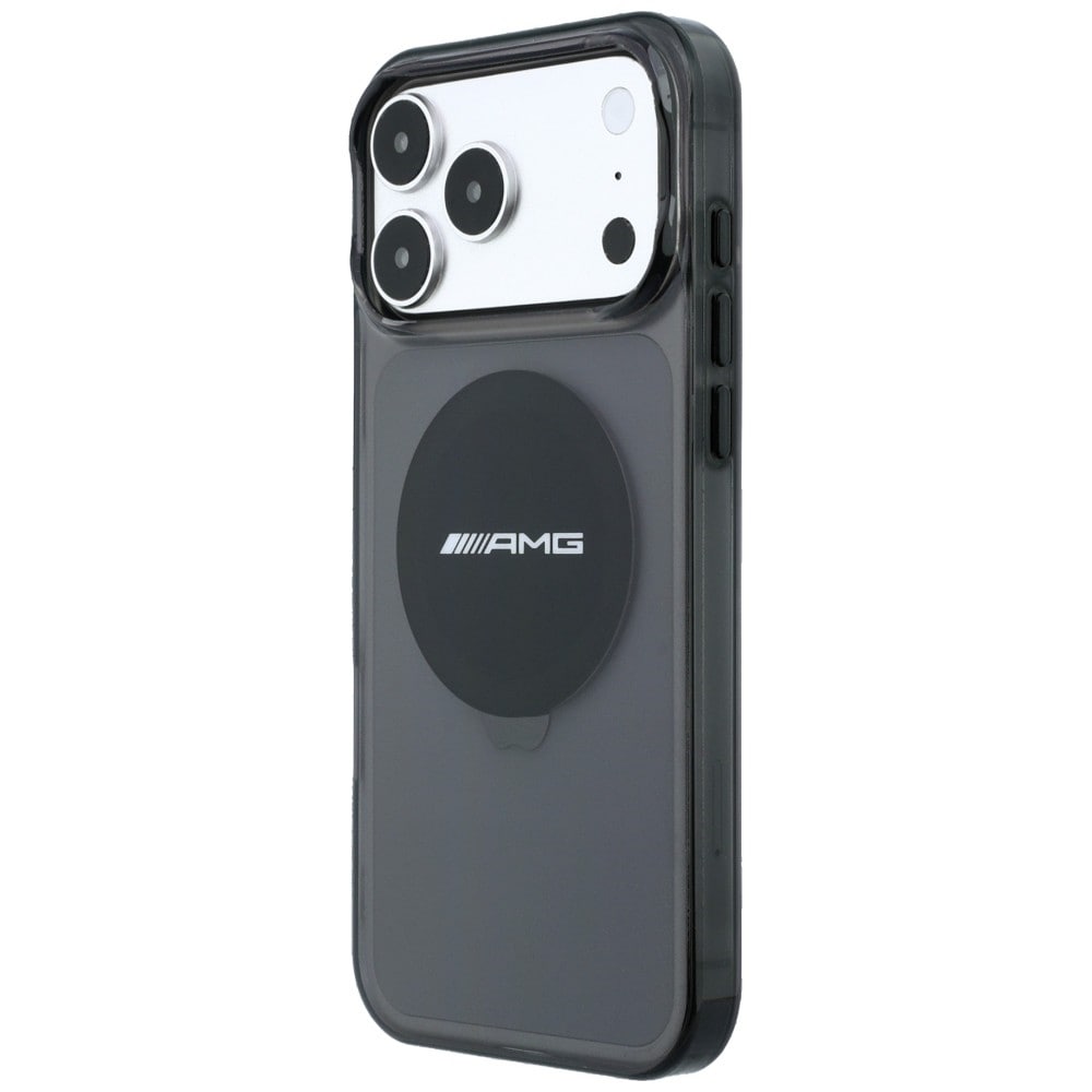 Mercedes AMG IML gennemsigtigt tofarvet MagSafe-etui m/blokmønster til iPhone 18/17 Pro Max – Sort