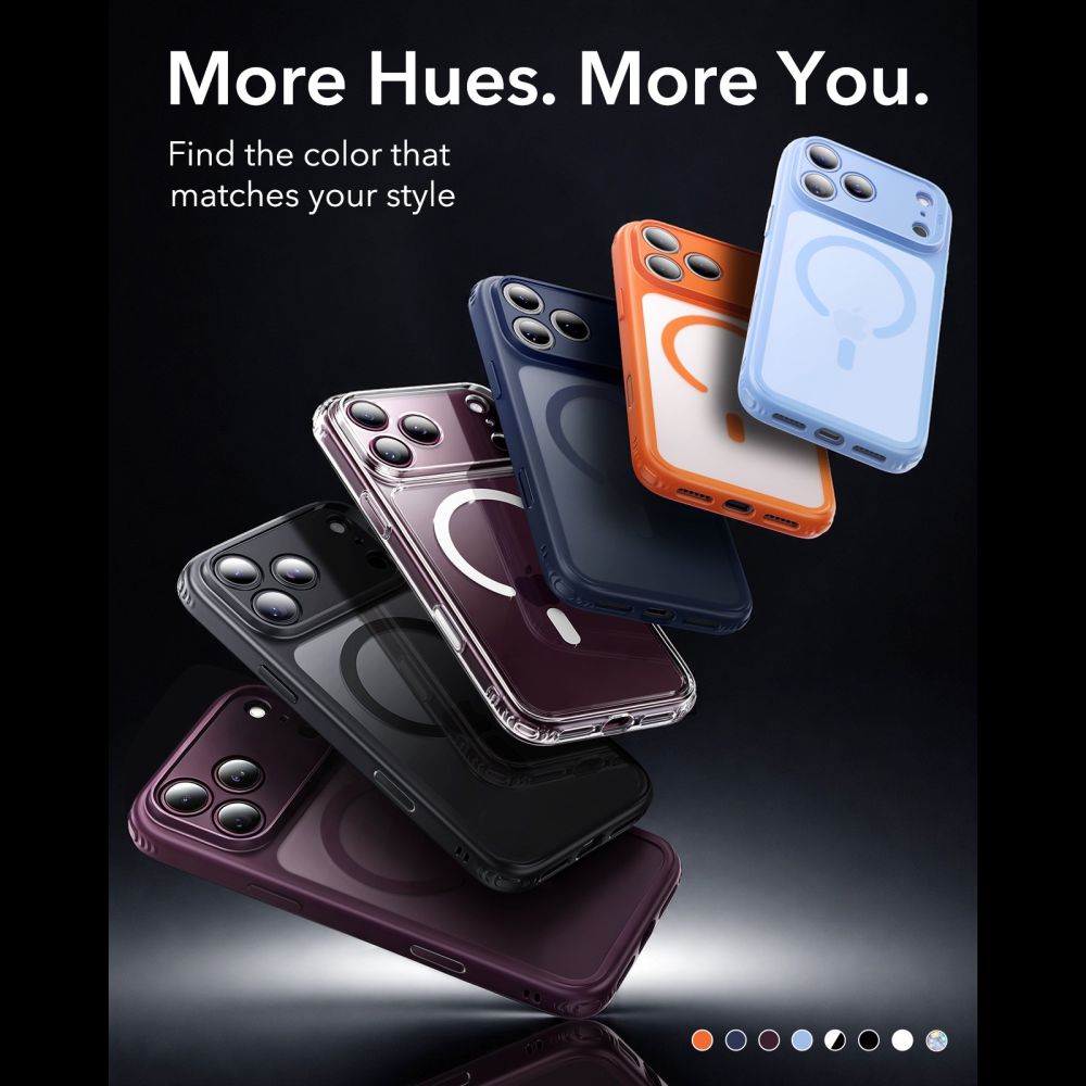 ESR Classic Hybrid MagSafe-etui til iPhone 18 Pro / 17 Pro – mat marineblå