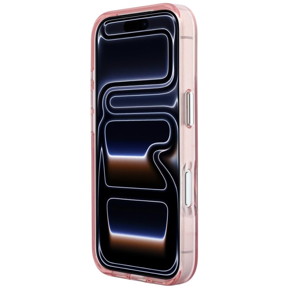 Karl Lagerfeld IML Big Signature-etui i resin og metal til iPhone 18 Pro Max / 17 Pro Max – lyserød