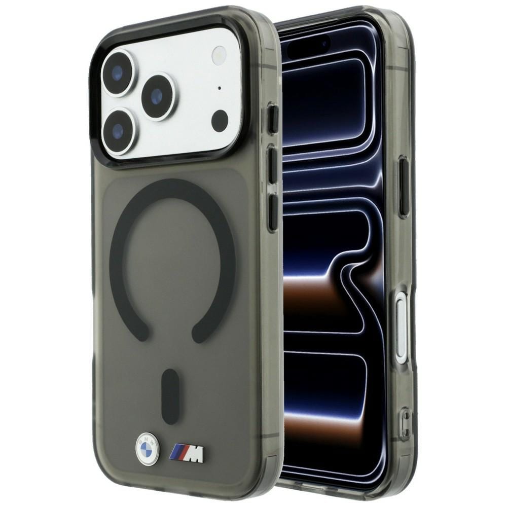 BMW M IML-etui m. frostet metal-logo/-detaljer og MagSafe til iPhone 18 Pro/17 Pro – Sort