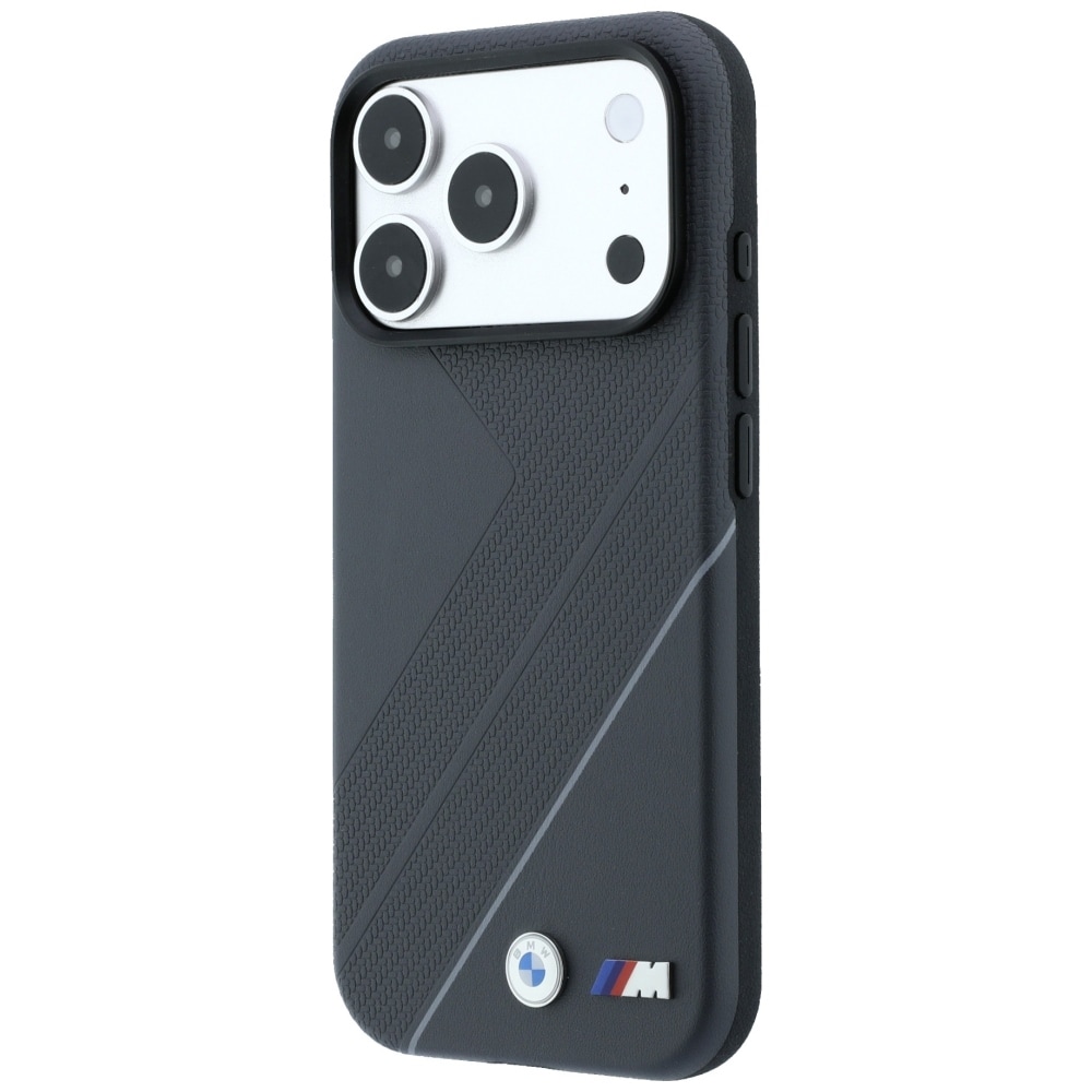 BMW M Tire Track med Silver Line MagSafe-etui til iPhone 18 Pro / 17 Pro – mørkegrå
