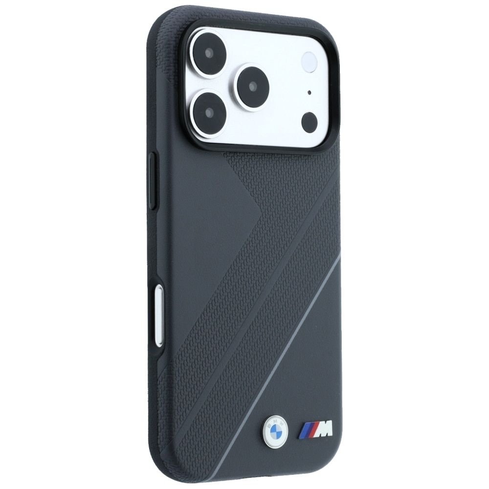 BMW M Tire Track med Silver Line MagSafe-etui til iPhone 18 Pro / 17 Pro – mørkegrå