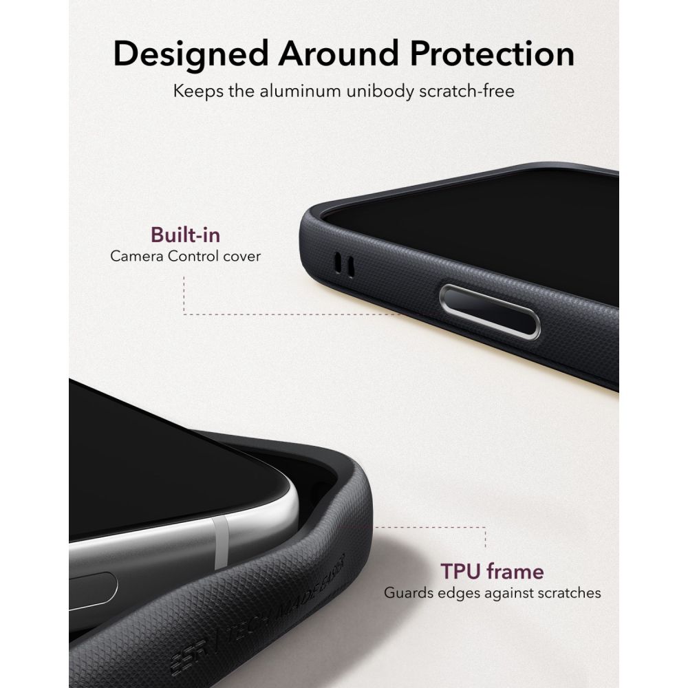 ESR læderetui med støttefod og MagSafe til iPhone 18 Pro / 17 Pro – Sort