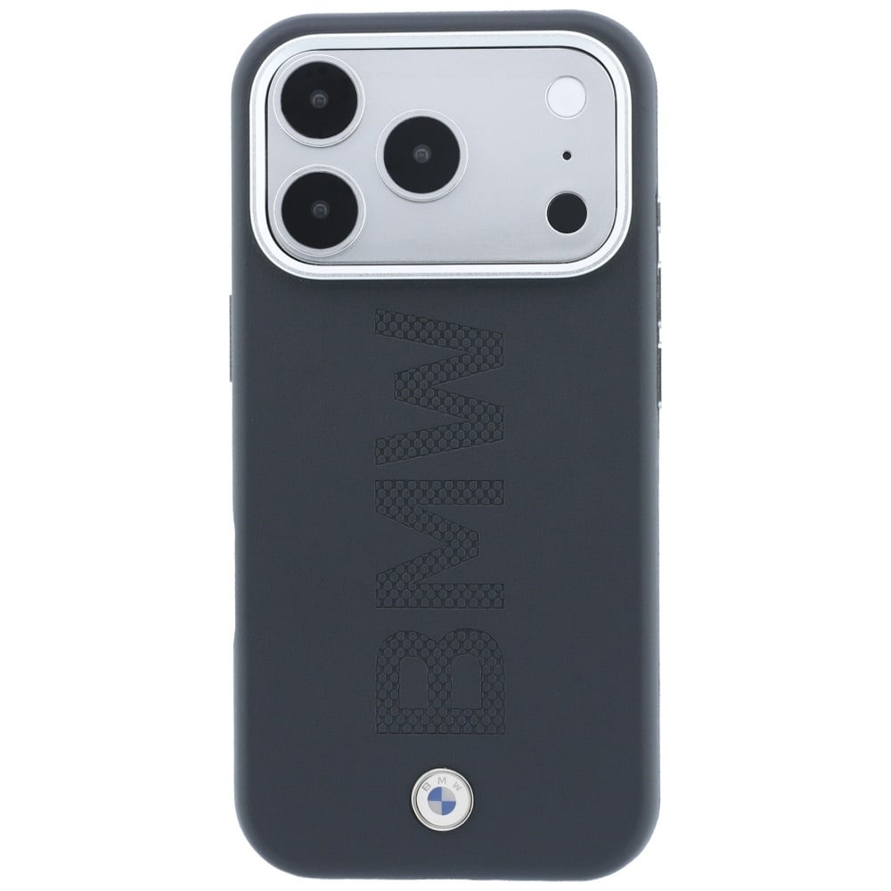 BMW-logo, centreret, præget, MagSafe-etui til iPhone 18 Pro Max / 17 Pro Max – Grå