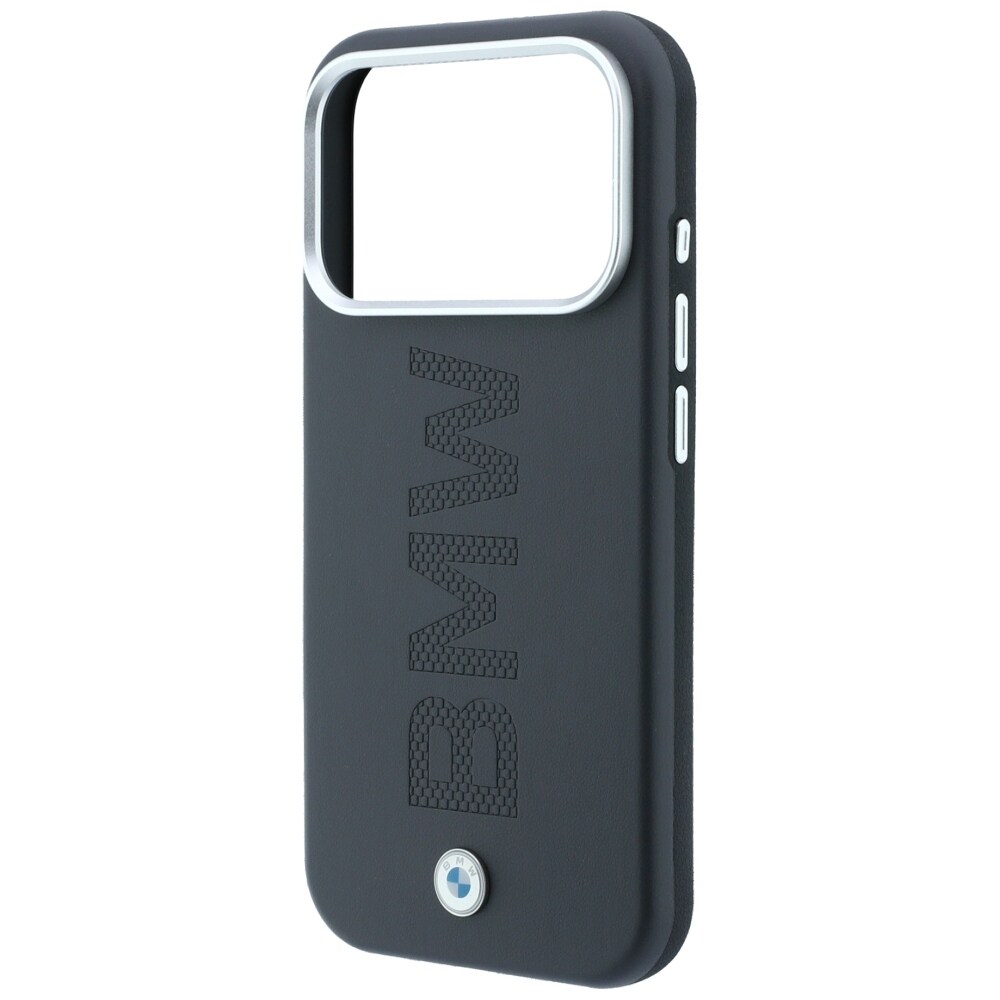 BMW-logo, centreret, præget, MagSafe-etui til iPhone 18 Pro Max / 17 Pro Max – Grå