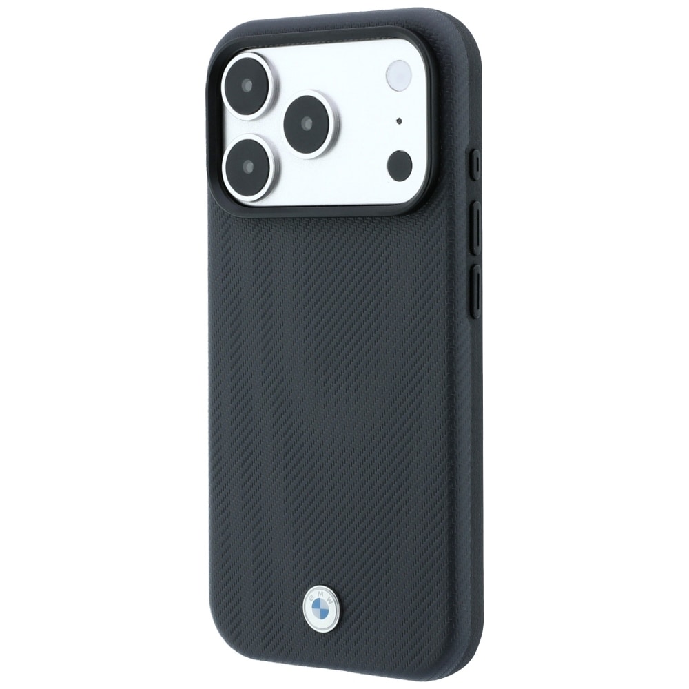 BMW Sign Kevlar-metal-logo MagSafe-etui til iPhone 18 Pro Max / 17 Pro Max – mørkegrå