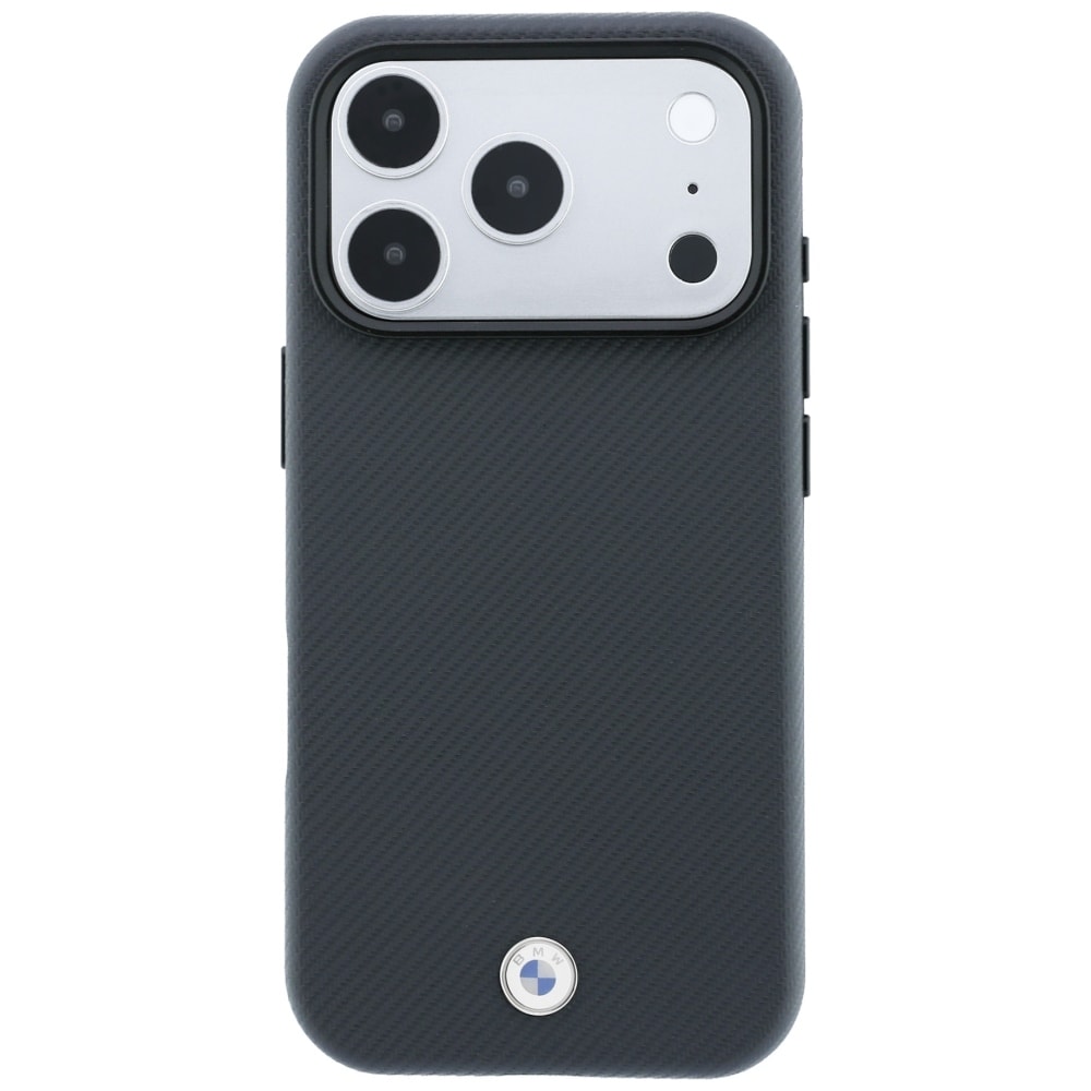 BMW Sign Kevlar-metal-logo MagSafe-etui til iPhone 18 Pro Max / 17 Pro Max – mørkegrå