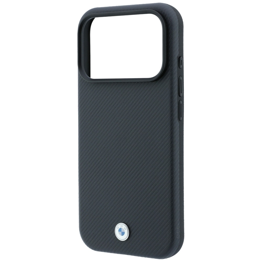 BMW Sign Kevlar-metal-logo MagSafe-etui til iPhone 18 Pro Max / 17 Pro Max – mørkegrå