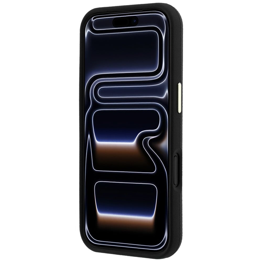 Guess-etui med struktureret overflade og stort logo i harpiks til iPhone 18 Pro / 17 Pro – Sort