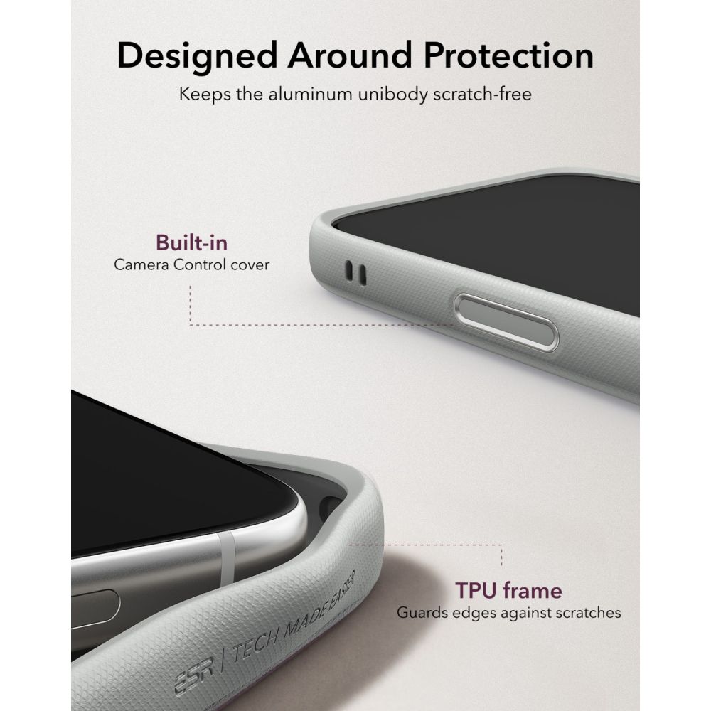 ESR læderetui med støttefod og MagSafe til iPhone 18 Pro Max / 17 Pro Max – grå