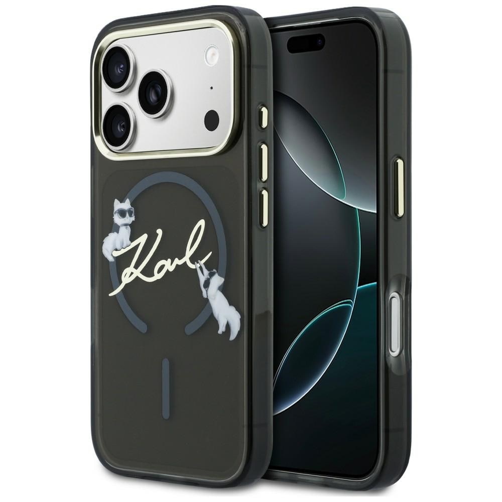 Karl Lagerfeld Script Logo MagSafe-etui til iPhone 18 Pro Max / 17 Pro Max – Sort