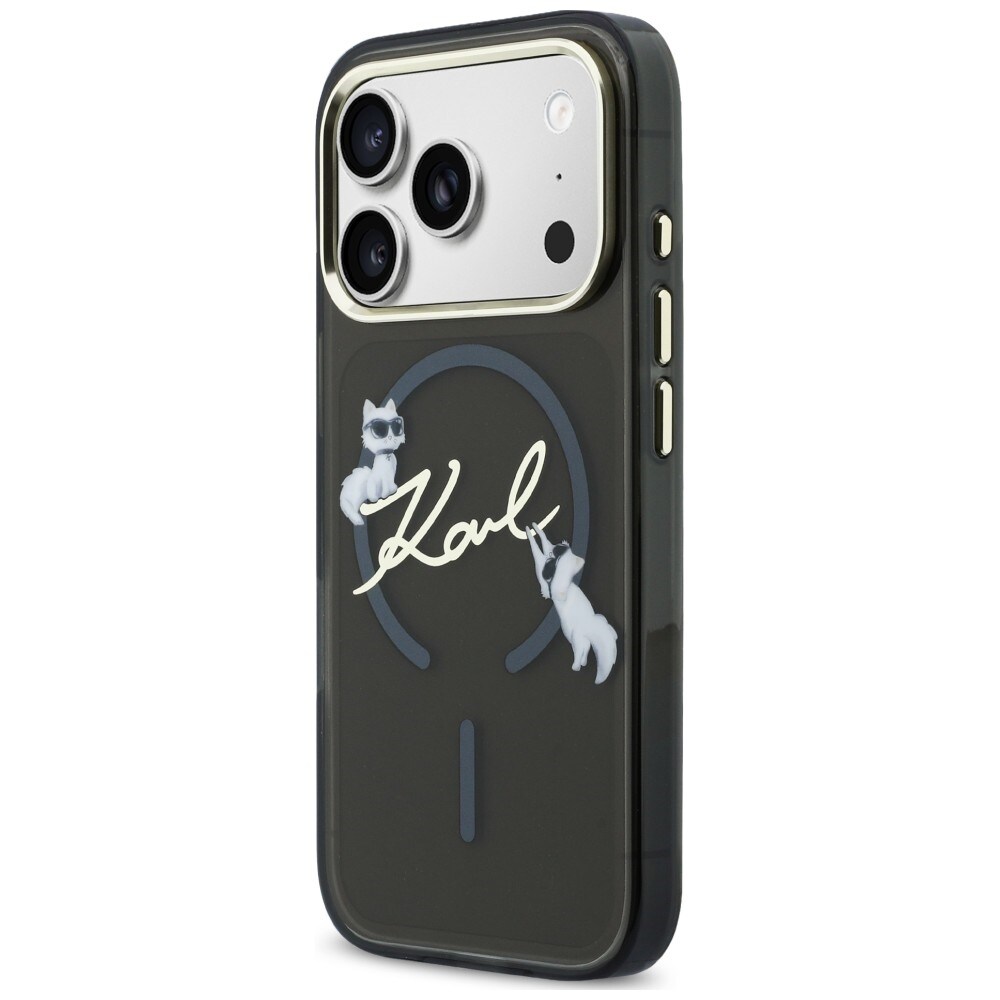 Karl Lagerfeld Script Logo MagSafe-etui til iPhone 18 Pro Max / 17 Pro Max – Sort