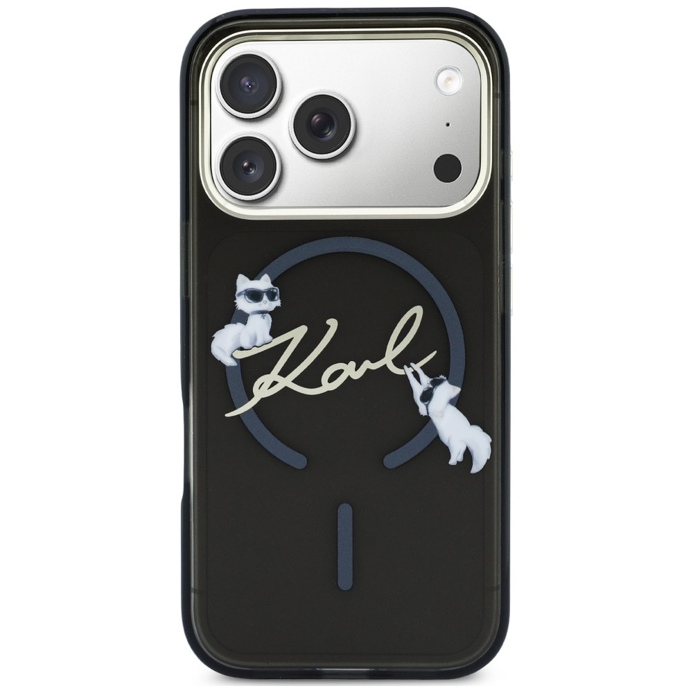 Karl Lagerfeld Script Logo MagSafe-etui til iPhone 18 Pro Max / 17 Pro Max – Sort