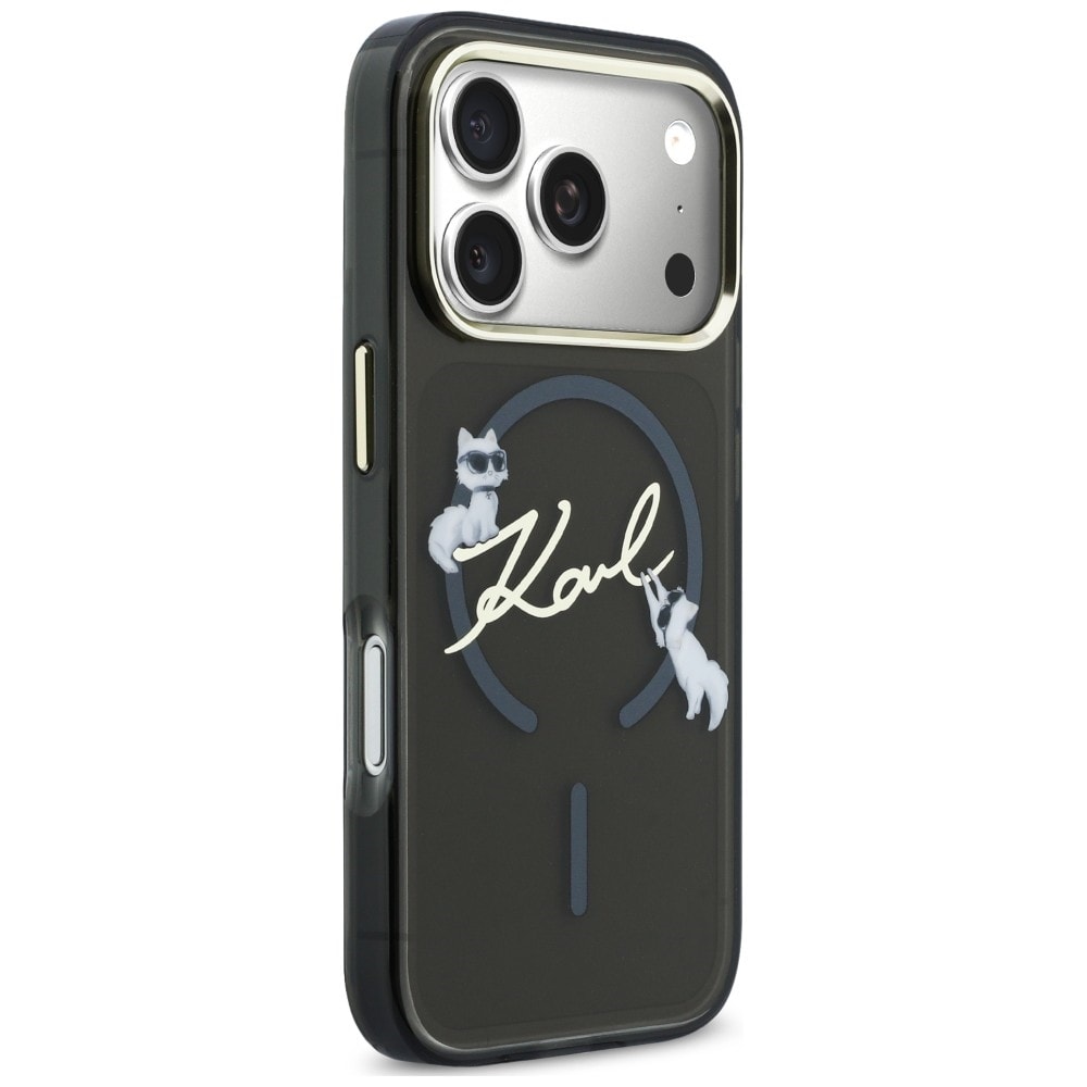 Karl Lagerfeld Script Logo MagSafe-etui til iPhone 18 Pro Max / 17 Pro Max – Sort